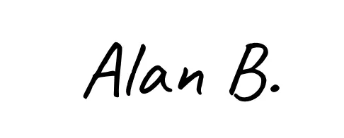 Alan’s signature